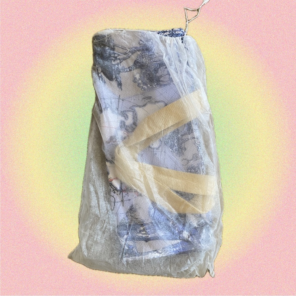 BRAND NEW Authentic Christian Dior Around The World Straw Woven Canvas Tote Bag - Picture 3 of 6